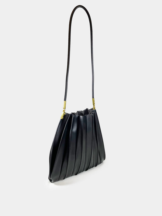 Borsa a spalla Ava - Plissè Black