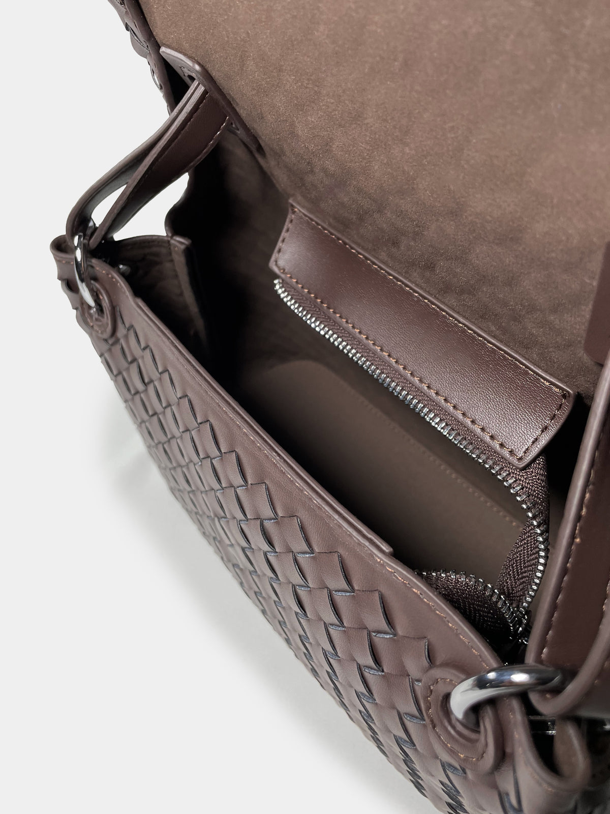 Borsa a spalla Grace - Woven Brown