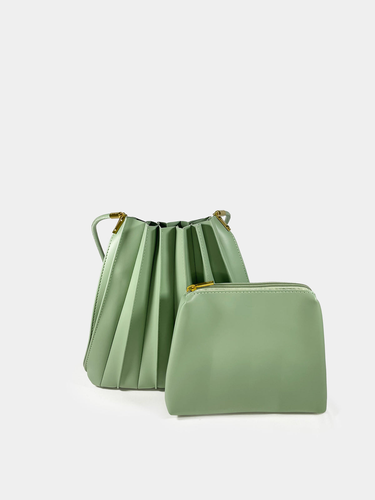 Borsa a spalla Ava - Plissè Mint