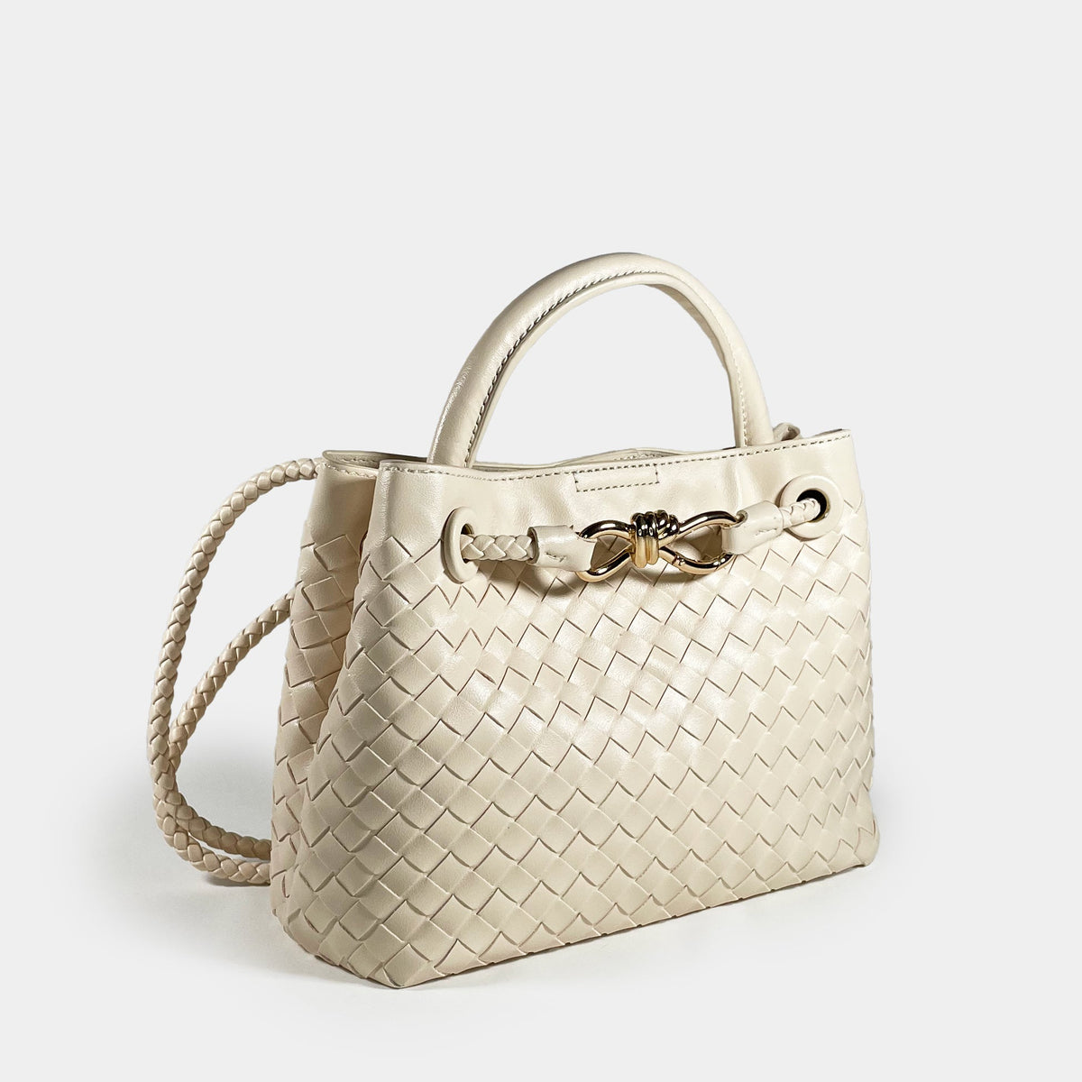 Borsa a tracolla Erica - Woven Avorio